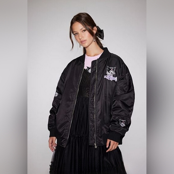 Kuromi • Hello Kitty × Forever 21 • Medium • Patch Bomber Jacket - Picture 7 of 7